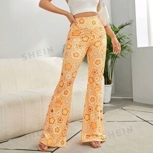 SHEIN MOD RETRO STRETCH FLARE PANTS SZ M